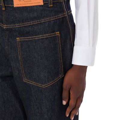 THE BLUE COTTON DENIM PANTS